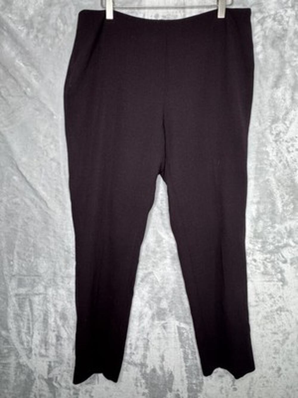 Akris Pants Womens 12 Brown Wool Crepe Tapered Side Zip Dress Work Career
